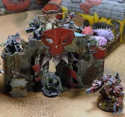 ORK TERRAIN, Orc Space Warrior Boss, Wargame Scenery Miniatures, Figure, Scenic, Bases, RPG, TRPG, Pathfinder, Infinity, Gamemat