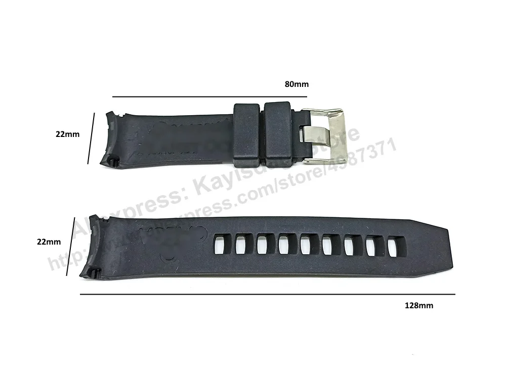 Omega Seamaster Planet Ocean Fits/For 22mm Black Silicone Rubber Replacement Watch Band Strap