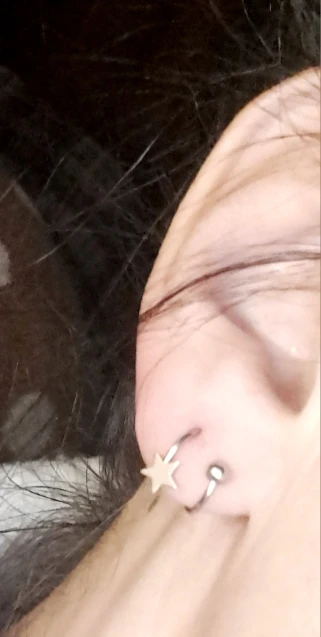 2 Pc/1 pairs Stainless Steel Piercing Screw Ball Star Ear Bone Rotating Line Wave Mini Studs Women Unusual Earrings Jewelry Gift photo review