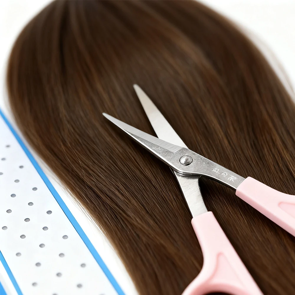 

Длинные двусторонние ленты для парика с дышащими отверстиями - длинный клей для наращивания волос сильной фиксации с ножницами