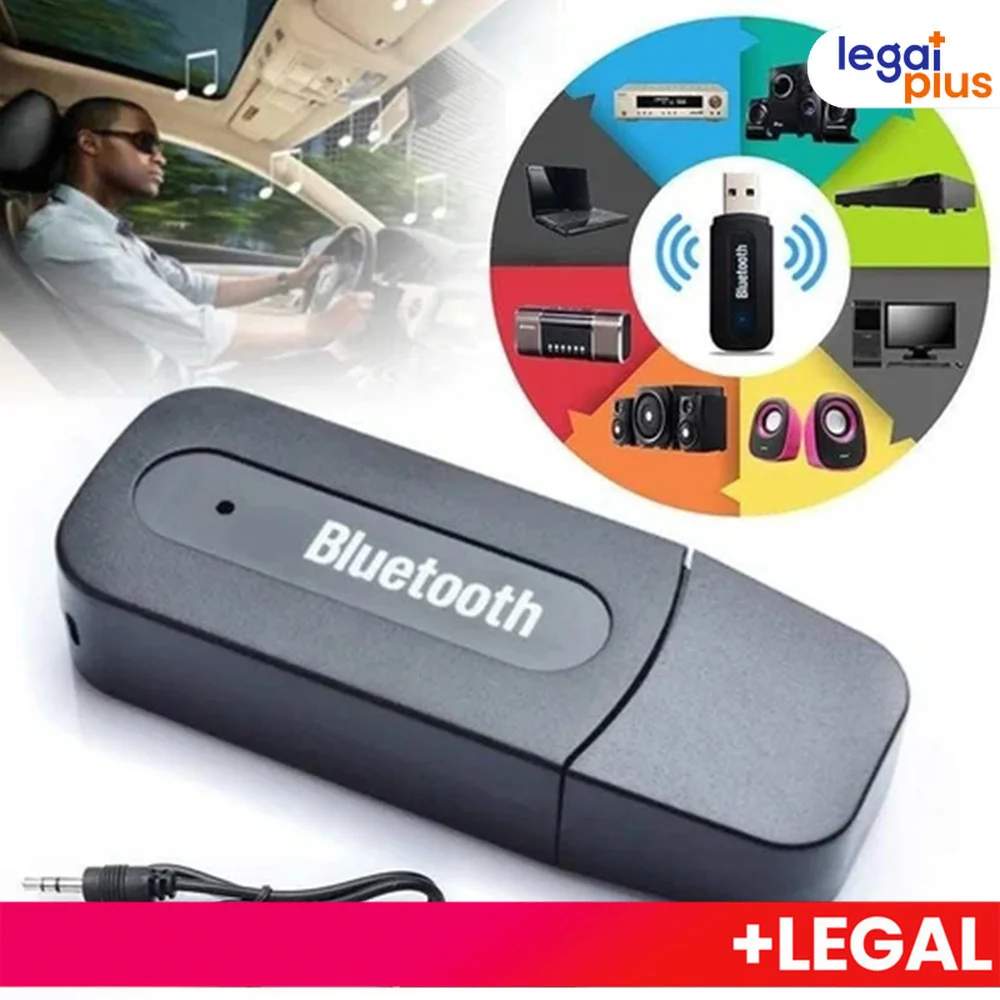 Receptor Bluetooth USB para Carro com Função de Música e Chamada: Adaptador de Som P2