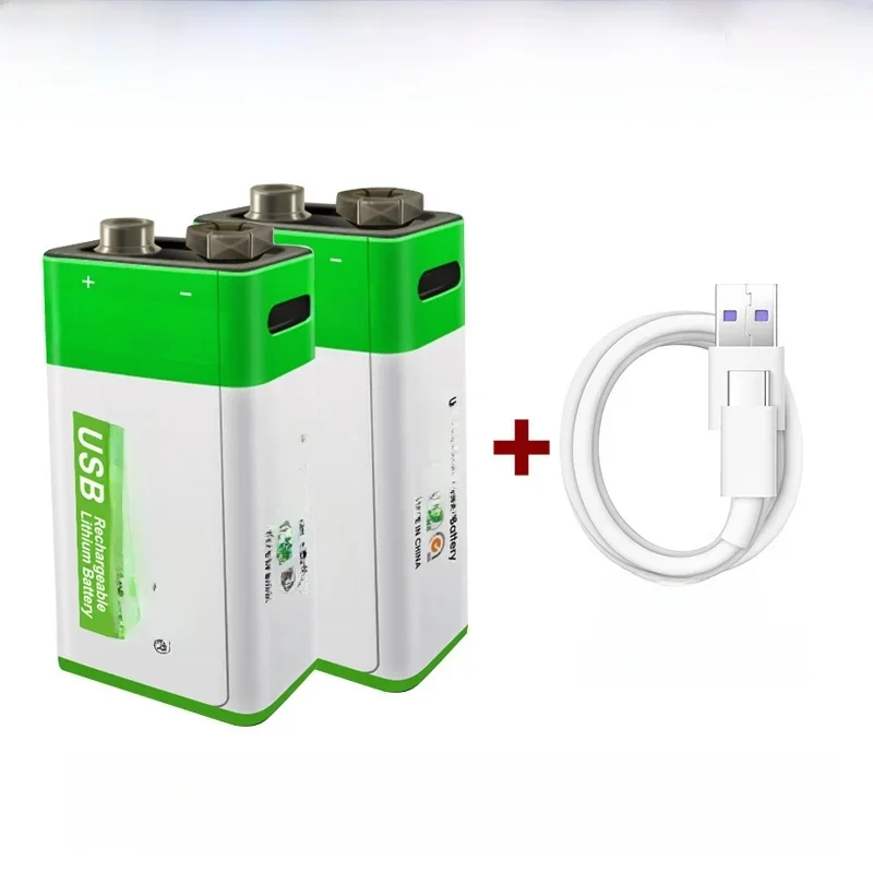 2024 9V 12800mAh Li-ion Oplaadbare batterij Micro USB Batterijen 9V lithium voor Multimeter Microfoon Speelgoed Afstandsbediening KTV gebruik - afbeelding 2