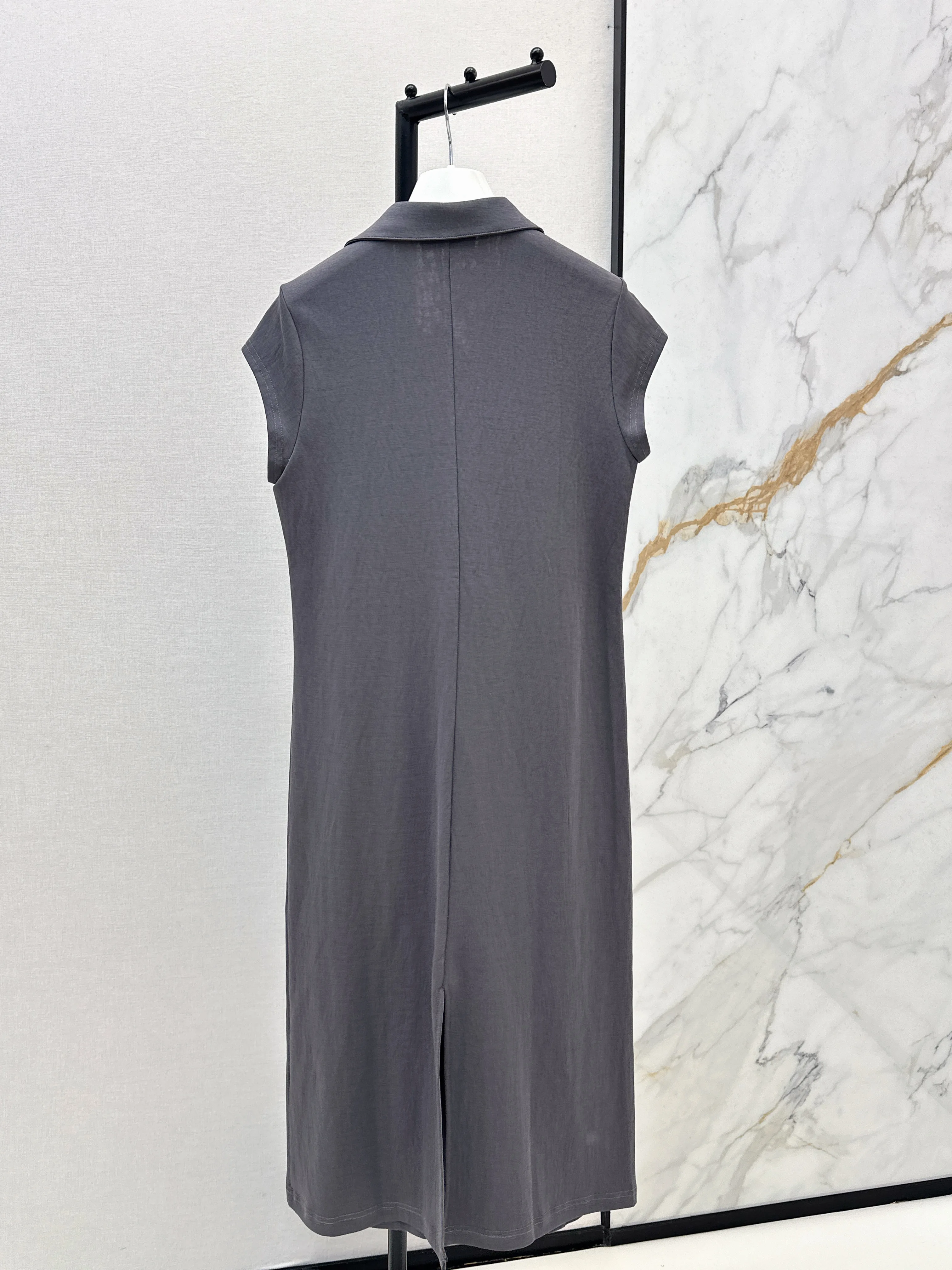 

2026 Early Spring - Designer Striped Shirt Dress with Belt, Mid-Length Half sleeves Slimming Long-Sleeved Top