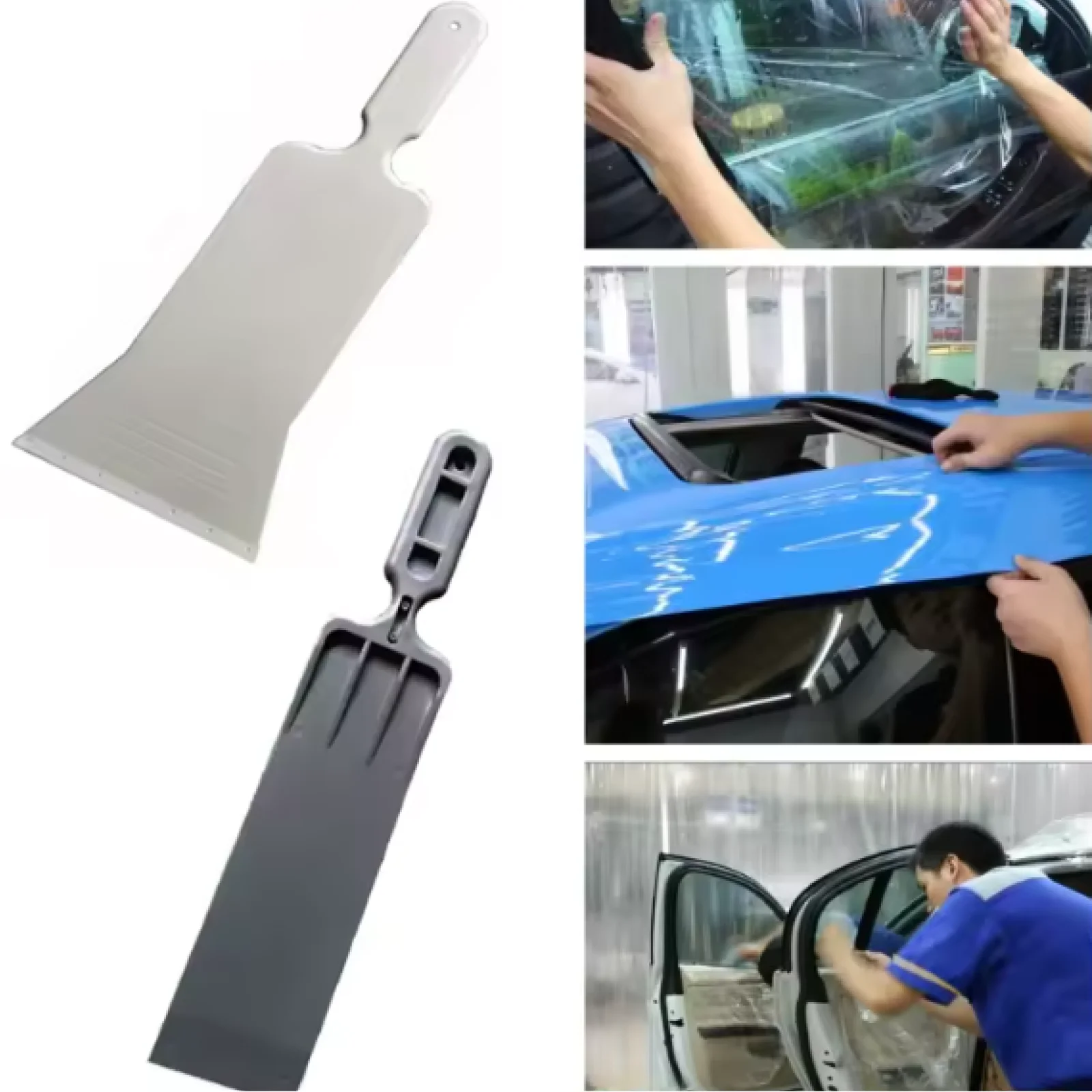 Car Wrapping Squeegee Auto Vinyl Wrap Tool Car Packaging Film Scraper Applicator Window Tint Tool Extended Squeeze Squeegee
