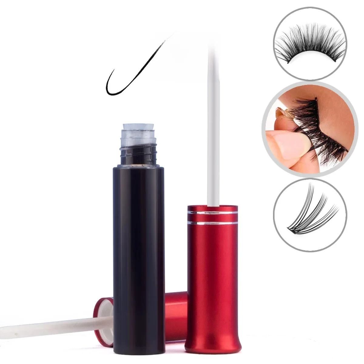 Colle jetable pour faux cils, adhésif cosmétique durable, doux, imperméable, non irritant