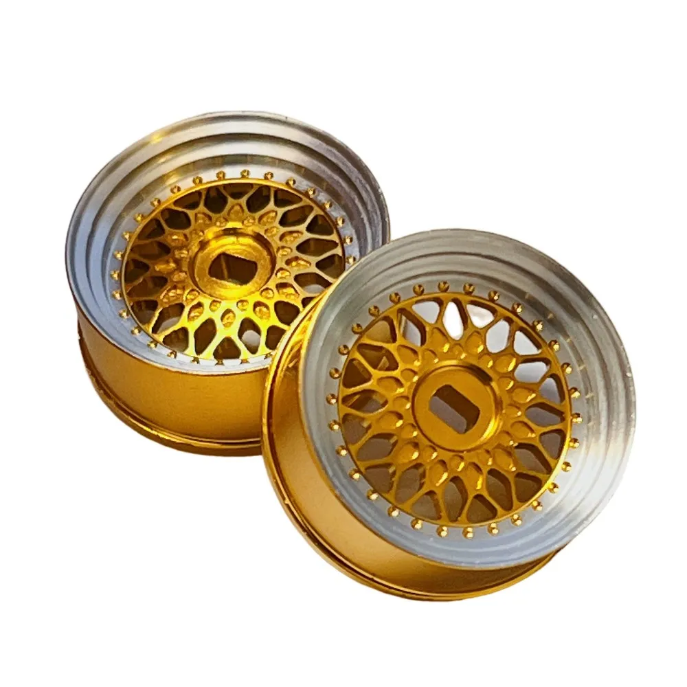 MINI-Z AWD BBS Metal Wheel Gold/Silver ( Diameter 20mm, 2PCS) For Drift RC Kyosho  FWD MA020 MA030 WLtoys K969/K989