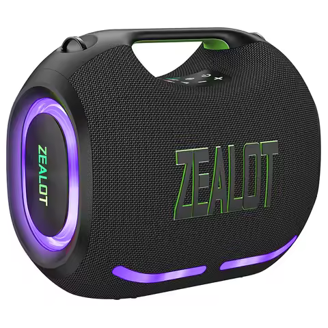 Caixa de Som Bluetooth Zealot ZE01 300W, 30000mAh, IPX6/IP67, RGB, Alto-falante Portátil para Uso Externo