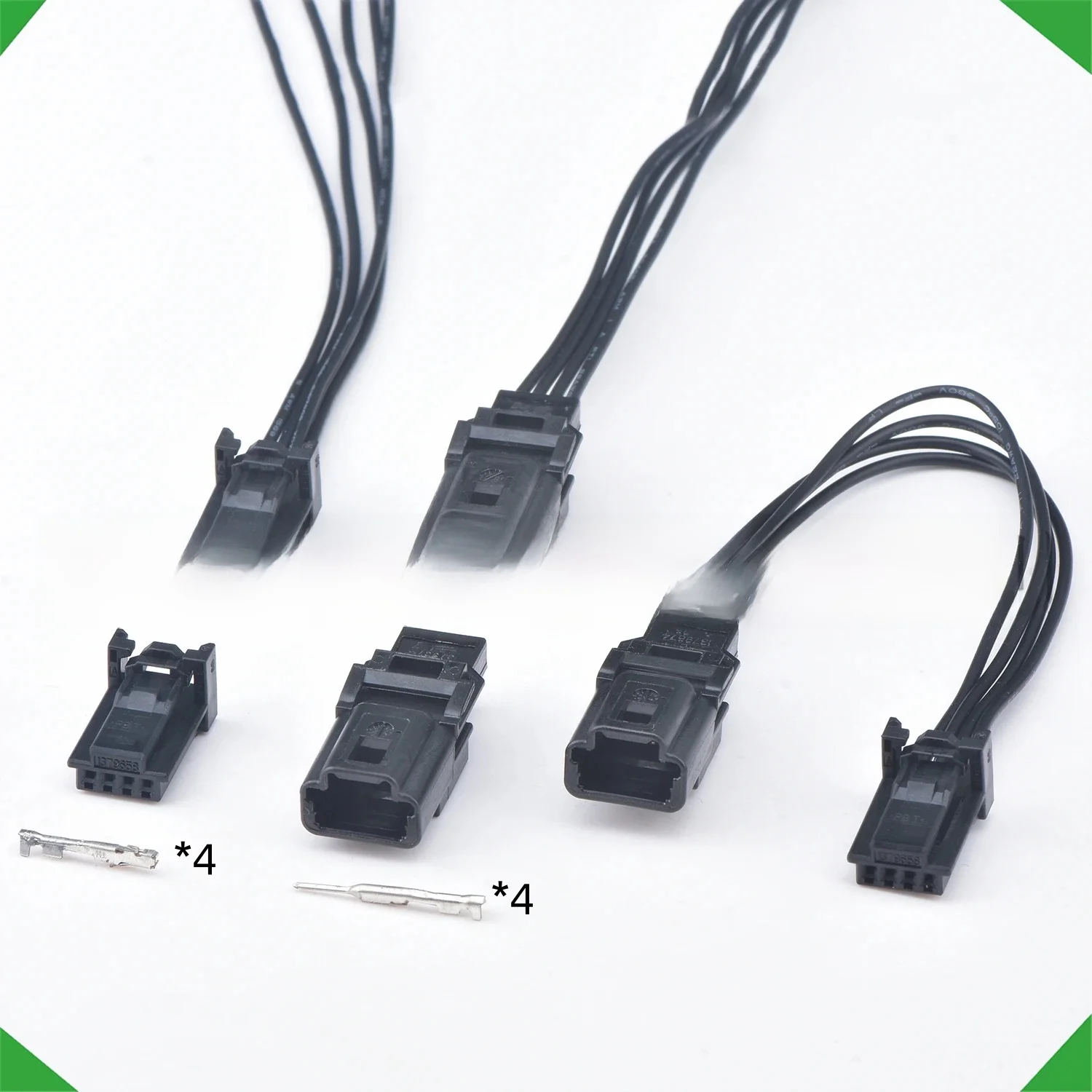 Connecteurs automobiles noirs à 4 broches, prise de faisceau de câbles, 1379658-1, 1379674-1
