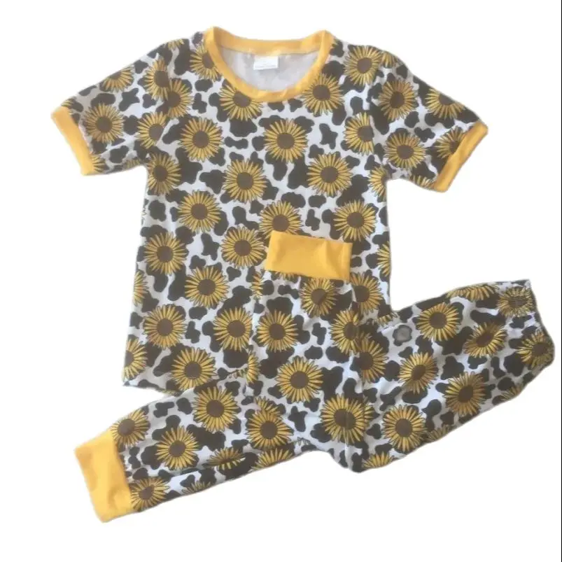 

wholesale baby girl boy new design clothes short sleeve top shorts set