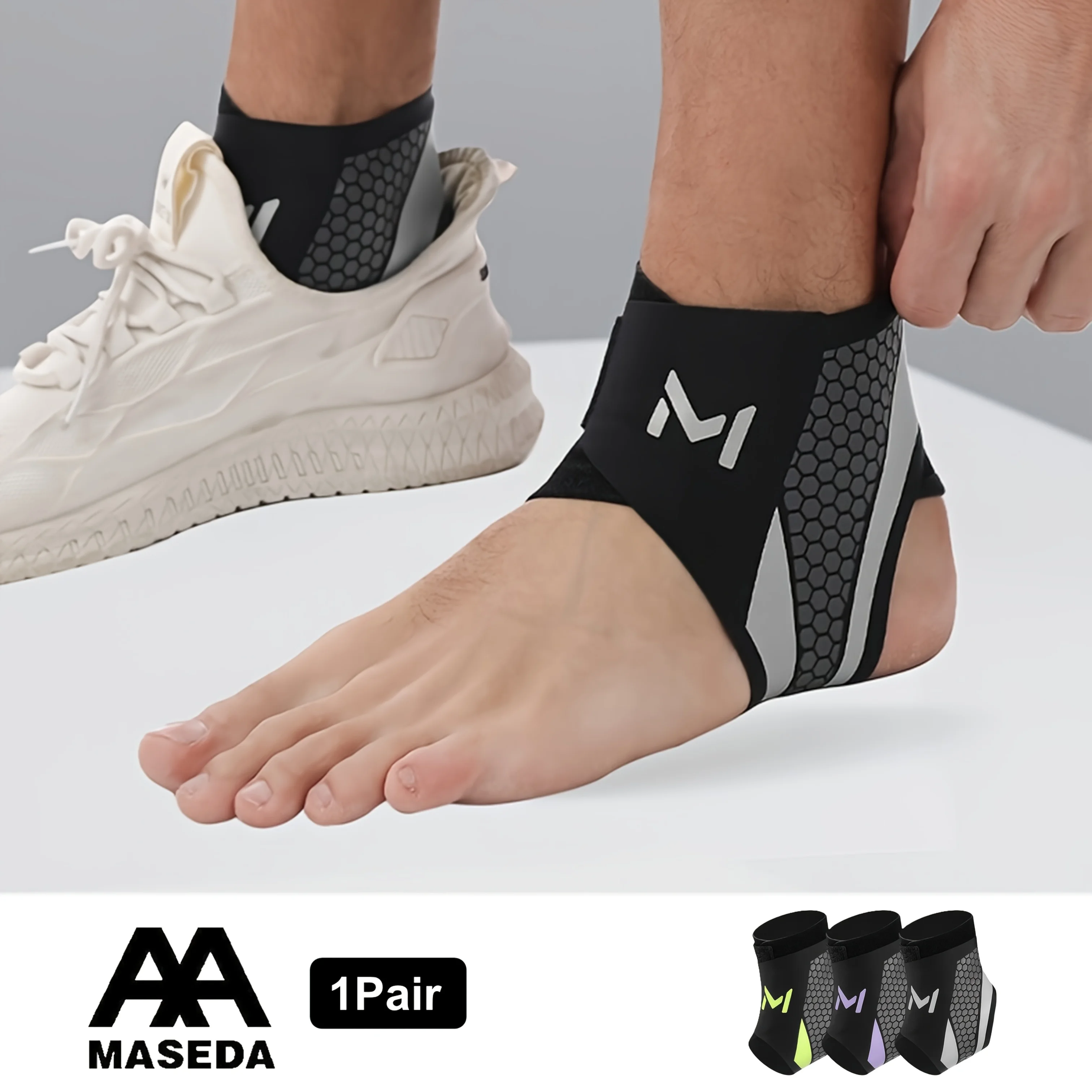 1/2pc Adjustable Ankle Compression Support Strap, Breathable and Lightweight, Suitable for Daily Use, Neutral Design, Stable Fit