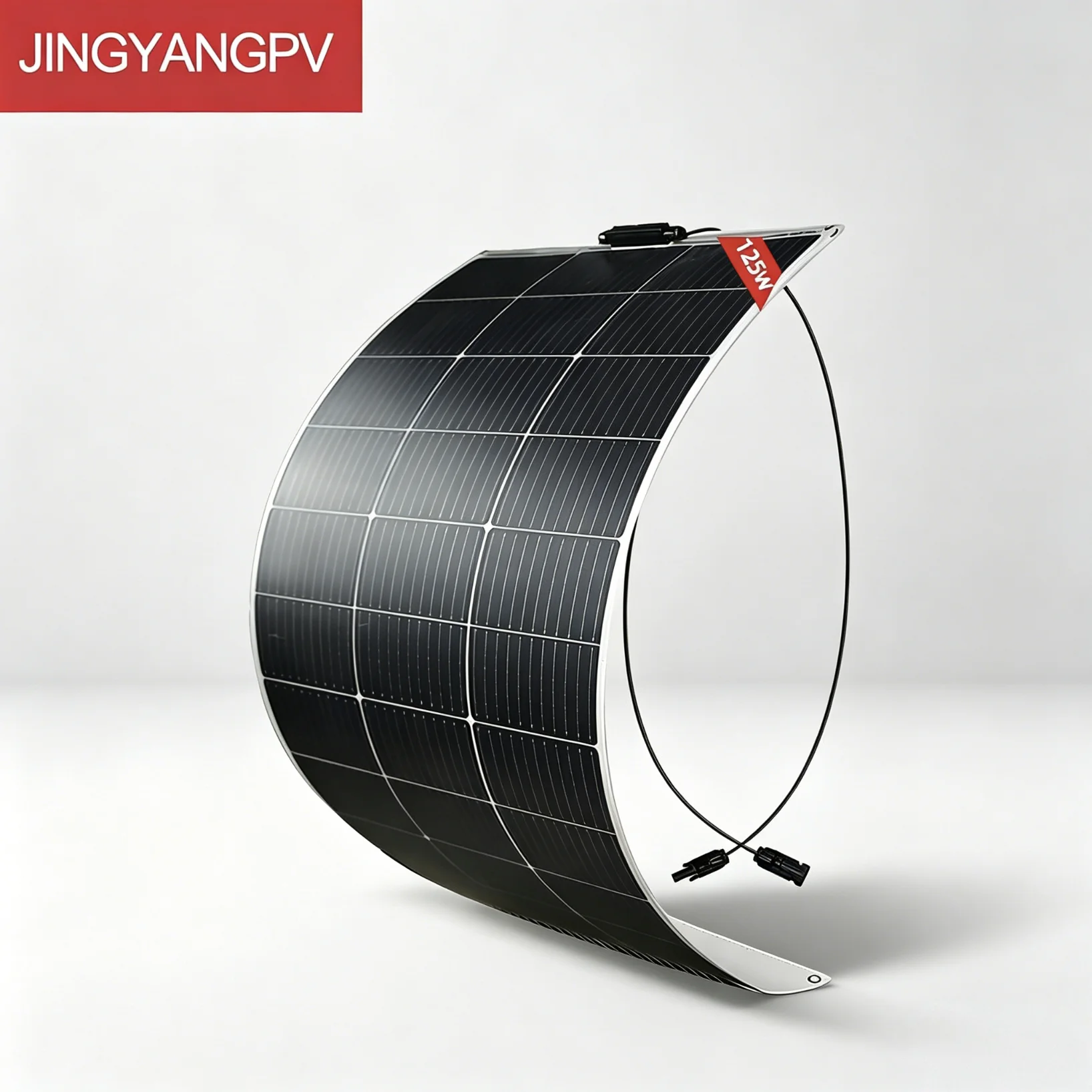 125W flexibel zonnepaneel, hoogwaardige monokristallijne zonnepanelen 18V, waterdicht en lichtgewicht voor het opladen van 12V accu's, camper, boot, huisdak, kamperen, off-grid gebruik