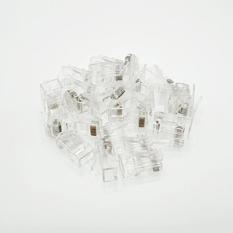 COMNEN RJ45 Cat5/6/6A Pass Through-Steckverbinder Modularstecker, EZ-zu-Crimp-Modularstecker für solides oder verseiltes UTP-Netzwerkkabel – Detail 9