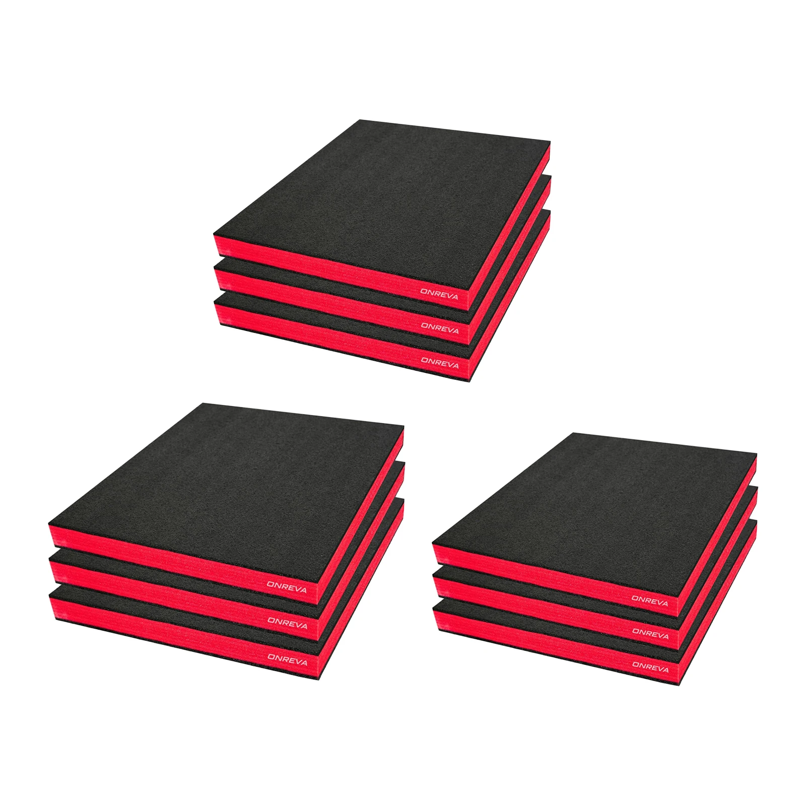 3 Stück Werkzeugkasten-Schaumstoffeinlagen, Schaumstoffplatten für Modellbau, Transport, Handwerk, Aufbewahrung, für Werkzeugkasten, Hartschalenkoffer, Tischplatte – Detail 6