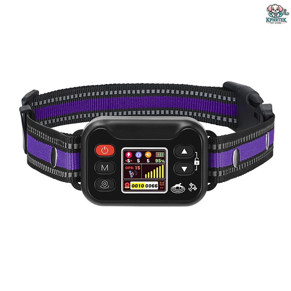 

Для 1 собак Smart GPS ошейник для дрессировки собак — беспроводная электронная система контроля забора и лая с ЖК-дисплеем, водонепроницаемость IPX6