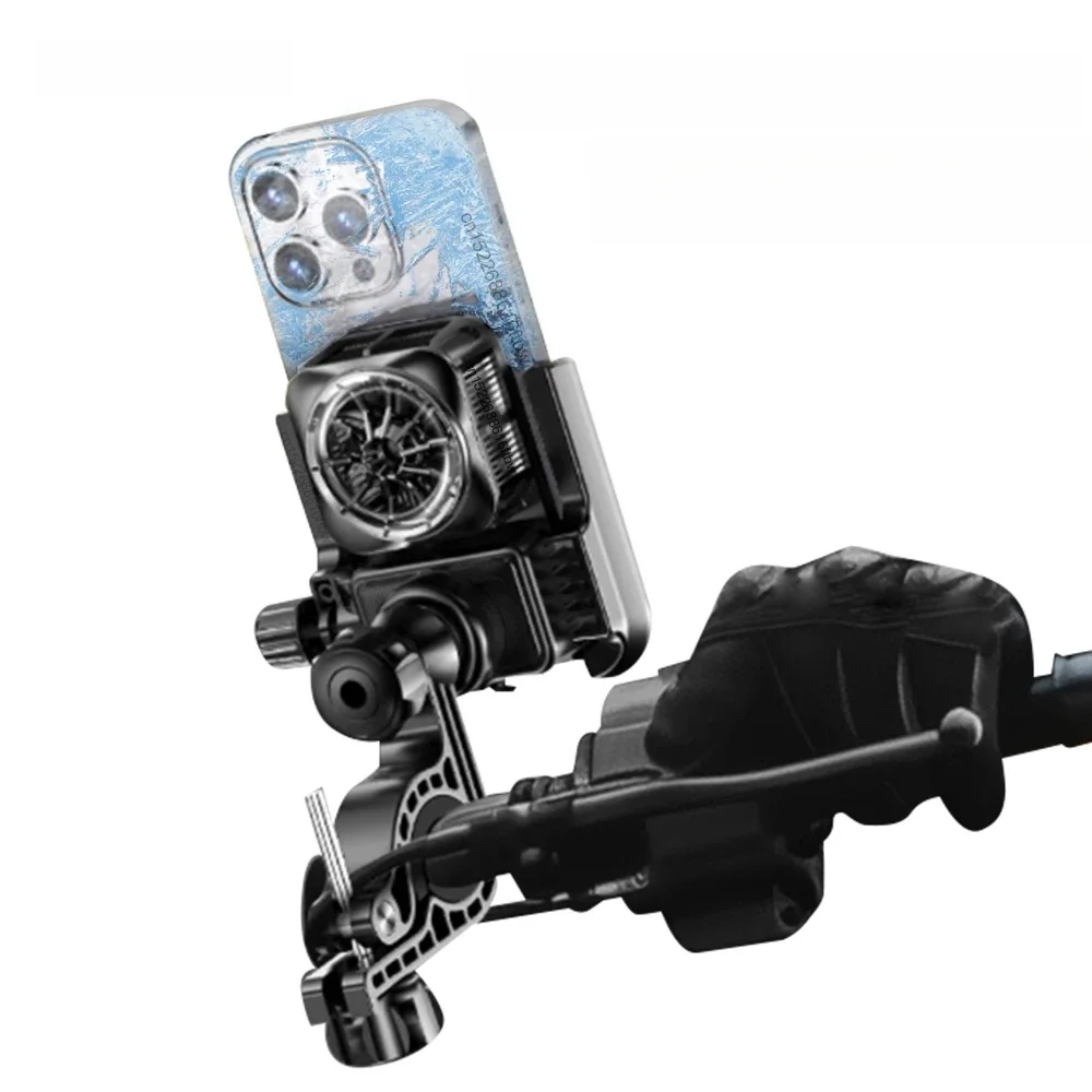 AliExpress keajor Motorcycle Cooling Phone Holder Mobile Phone Bracket 360° Rotation Shock-Resistant Navigation Cycling Cooling Stand Holder