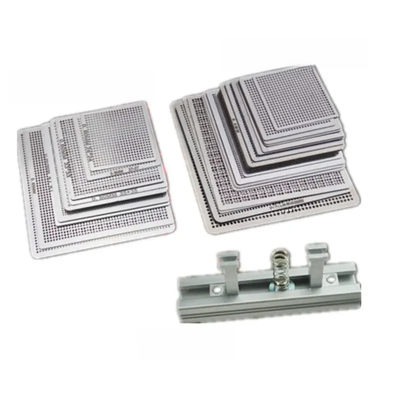 27 sztuk/16 sztuk szablony BGA uniwersalne bezpośrednie podgrzewane szablony do SMT SMD Chip Rpair i łatwe wsparcie — zdjęcie 2