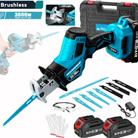 3600w 12000spm Brushless Reciprocating Saw Wireless Chainsaw Cut Saw Wood Cutting Tools With Sawblade For Makita 18V Battery