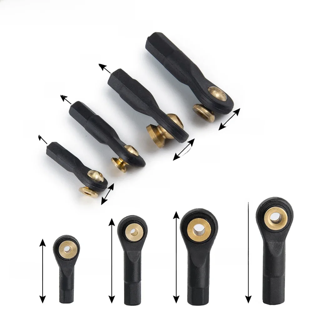 AXSPEED 10 pièces en plastique M2 M3 embout de tige rotule 19/26/27/30mm pour 1/10 RC voiture sur chenilles camion Buggy RC bateau avion