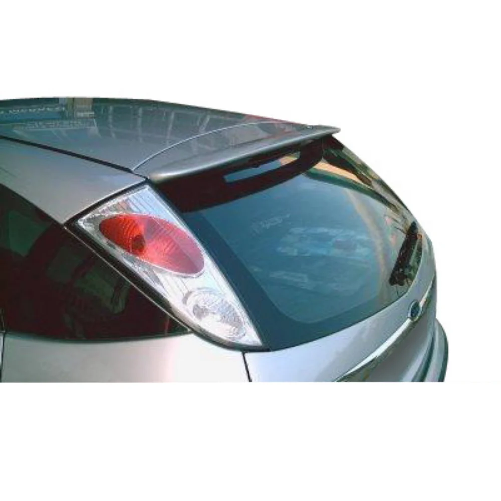 For Ford Focus 1 Glass Under Spoiler Fiber Material Rear Roof Spoiler Wing Trunk Lip Car Styling Fully Compatible Tuning Parts