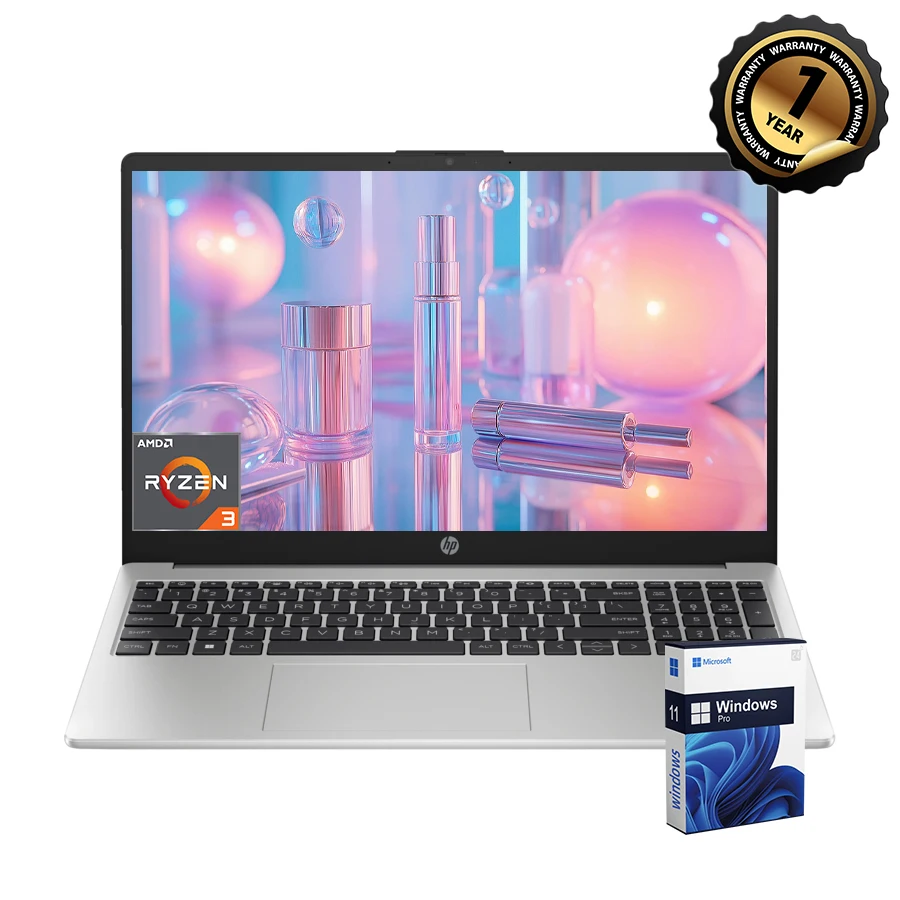 Ordinateur portable professionnel HP 255 G10 15.6 "FHD, AMD Ryzen 3 7330U, 64 Go de RAM, 2 To SSD, graphique AMD Radeon, Wi-Fi 6, Windows 11 Pro