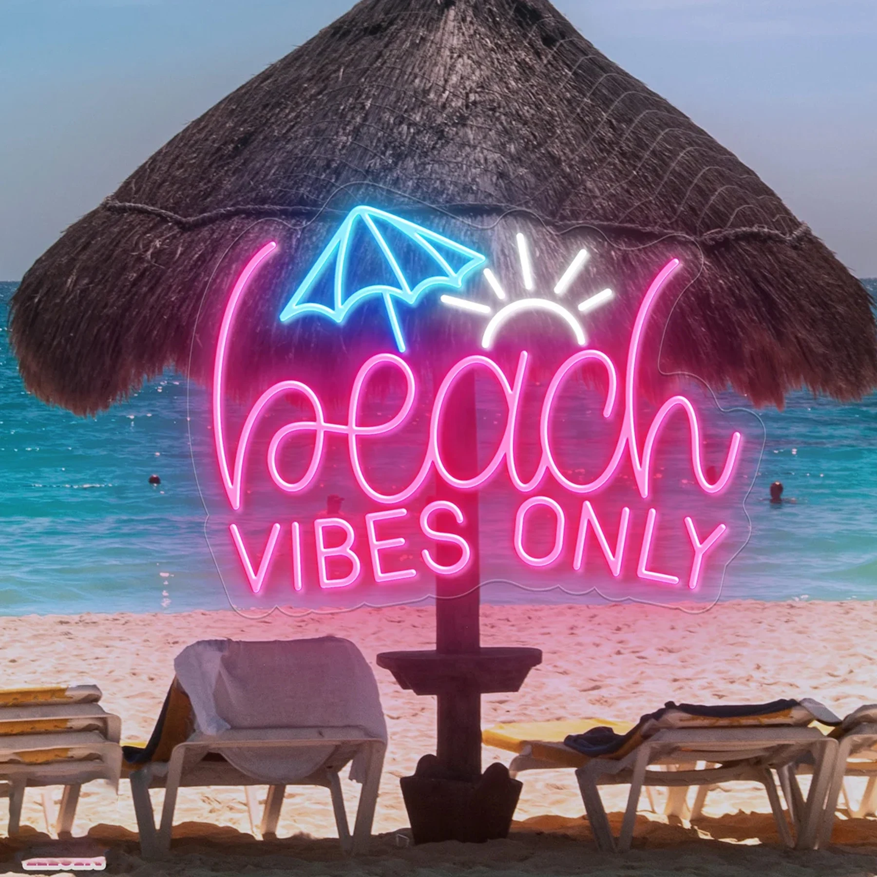 

Beach Pub Neon Sign Custom Beach Vibes Wall Art Decor Beach Room Sign Summer Gift Bar Beer Man Cave Neon