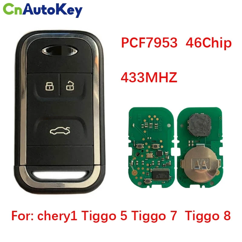 Llave remota inteligente CN079003 para coche, 3 botones, Chip ID46 de 434Mhz para el nuevo Chery Tiggo 5 Tiggo 7 Tiggo 8 Arrizo 5 6 7