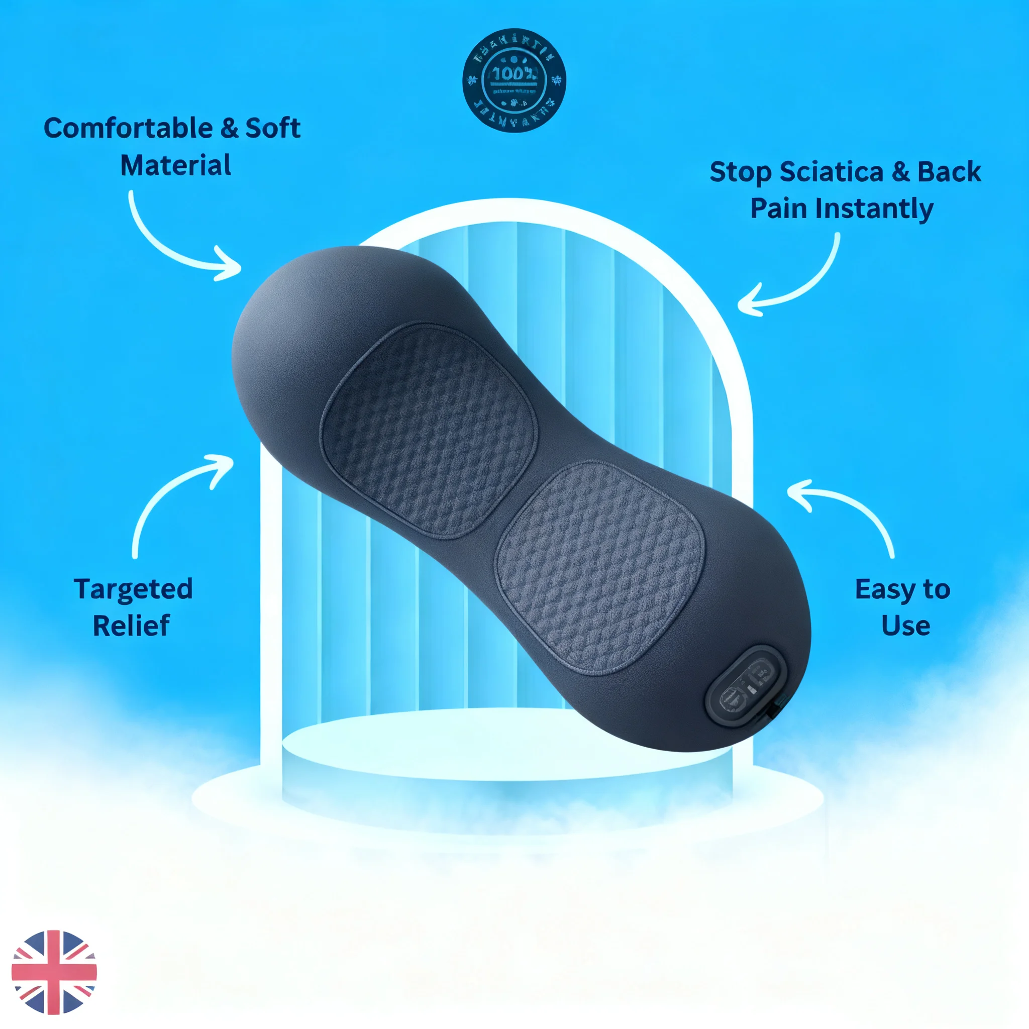 

Okayso 3-in-1 Shiatsu Back Massager for Bed Deep Tissue Pain Relief Targeted Shoulder Lower Back And Waist Relaxation