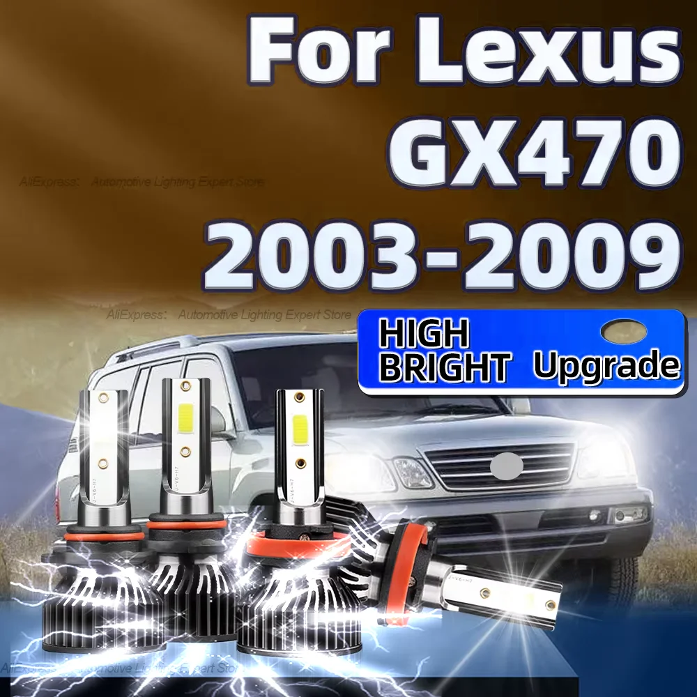 

2/4 шт. светодиодные фары 50000LM Turbo Lamp H11 HB3 6000K Автомобильные фары с вентилятором для Lexus GX470 2003 2004 2005 2006 2007 2008 2009