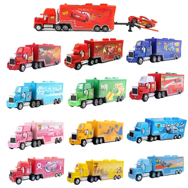 Disney-Pixar Die Casting Car for Children, Metal Toys, McQueen Truck, Rei Jackson Storm, Sally,