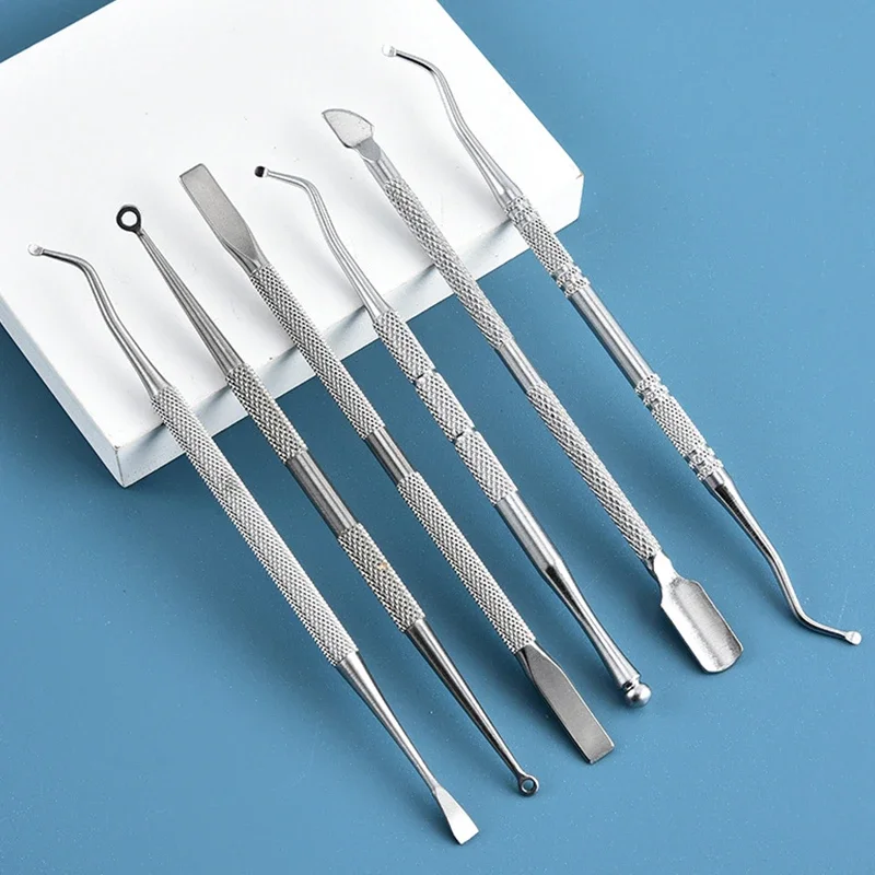 Dissolvant de vernis à ongles en acier inoxydable, accessoires d'art, éplucheur de cuticules, grattoir, ensemble de dissolvant de vernis à ongles en Gel, 1 pièces