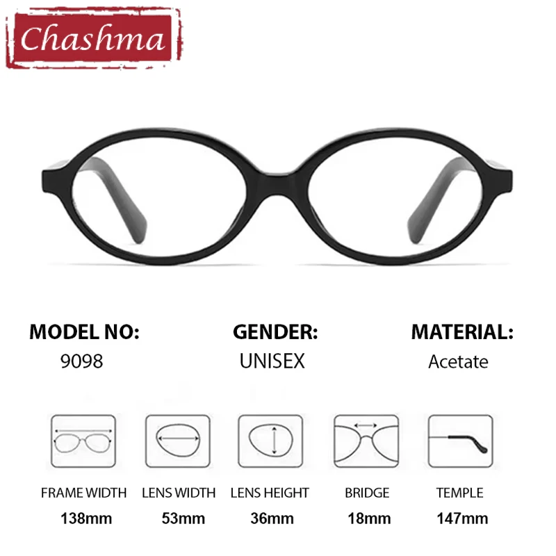 Chashma Prescription Glasses Oval Small Circle Optical Women Eyeglasses High Myopia Reading Multifocal Recipe Lenses Spectacles