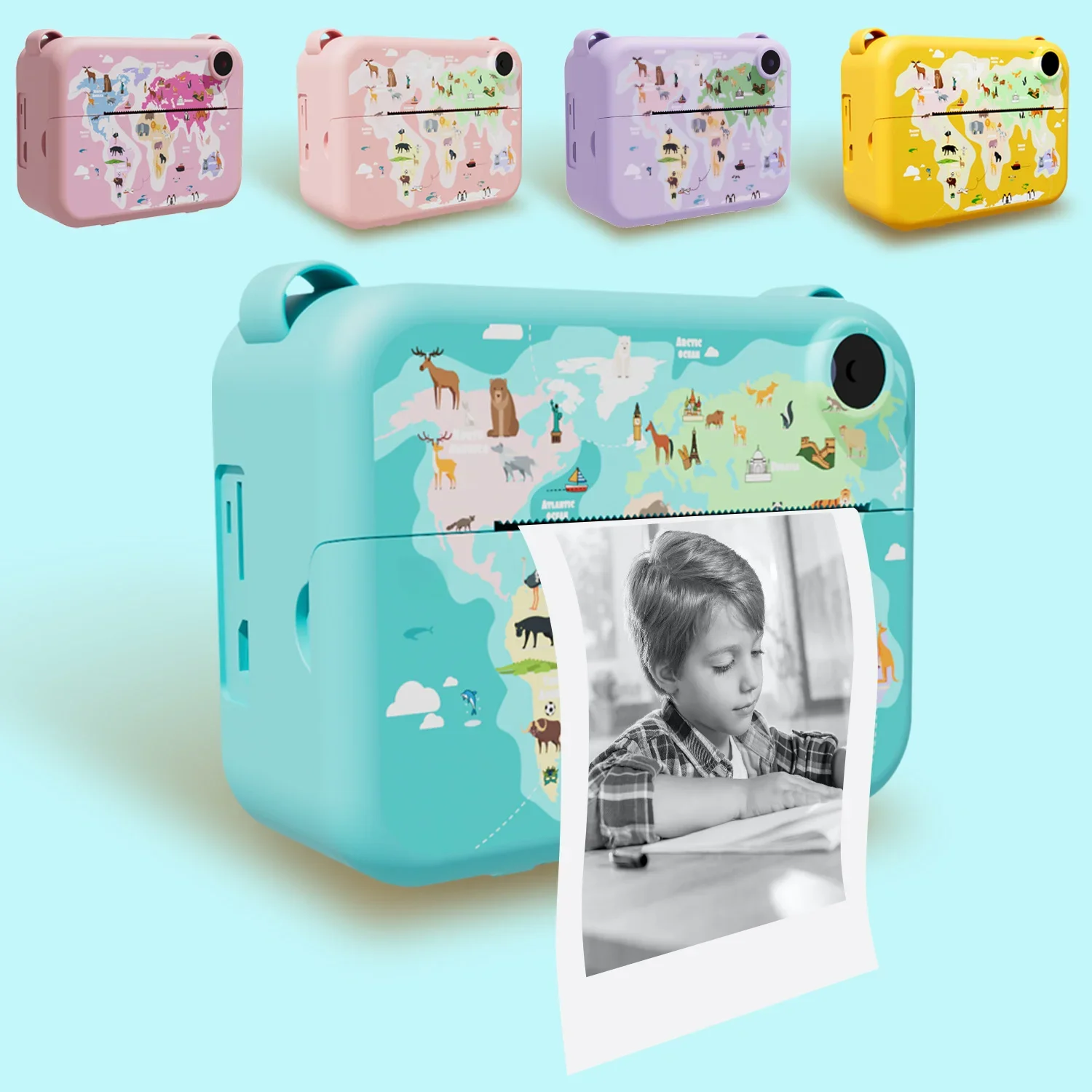 Digital Câmera de impressão instantânea, Adequado para Fotografia Fotos, Mini Impressora Térmica