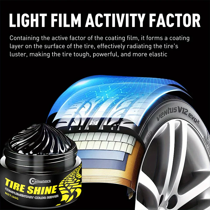 Tire Shine and Repair Agents - Fast-acting Shine Formula for Tires, Plastics, and Rubber - Long-lasting Gloss and Protection - N