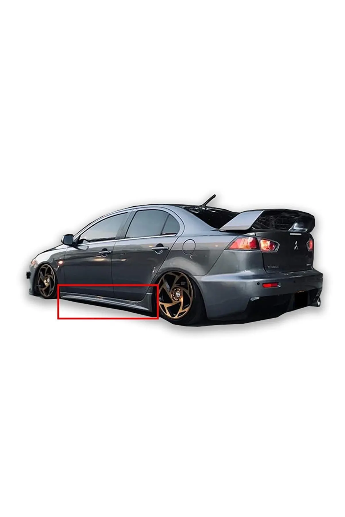 

For Mitsubishi Lancer 10 Series (2009-2016) Evo Model Side Skirting Set (plastic) - Spoiler Wings Diffuser Rocker Mirror Cover