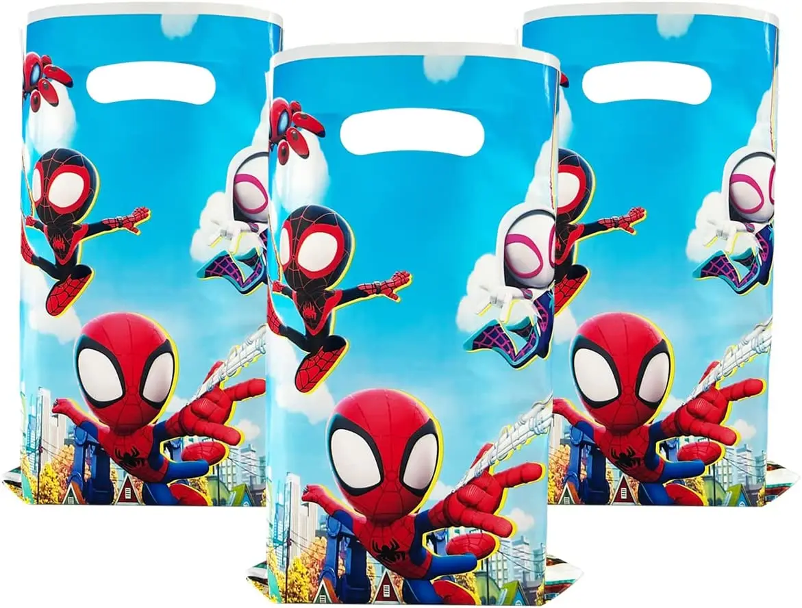 Spidey And His Amazing Friends Party Favor Gift Bags Spiderman Candy Bag Handle Gift Bags Superhero Themed Birthday Party Decor