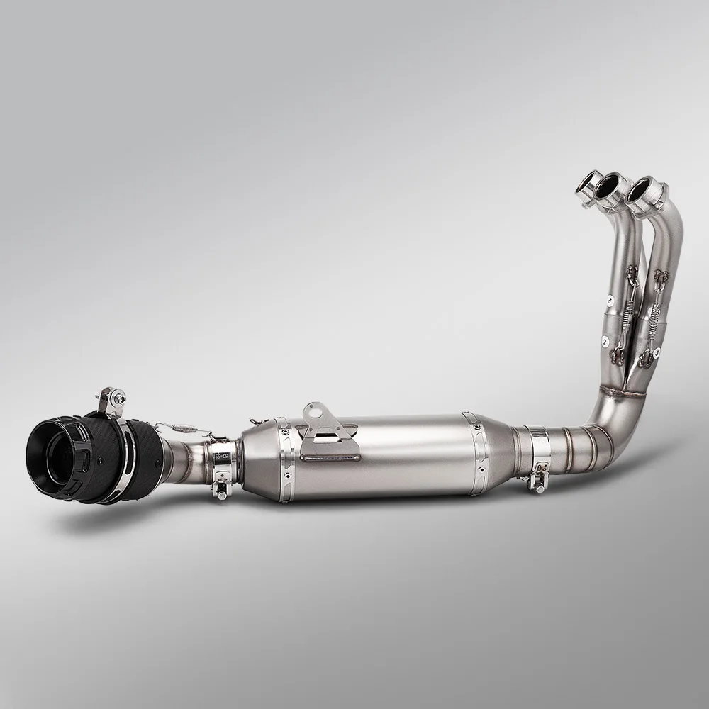 Suitable for MT-09 XSR900 FZ09 MT-09 motorcycle stainless steel front exhaust system complete set muffler (2021-2025 model year)