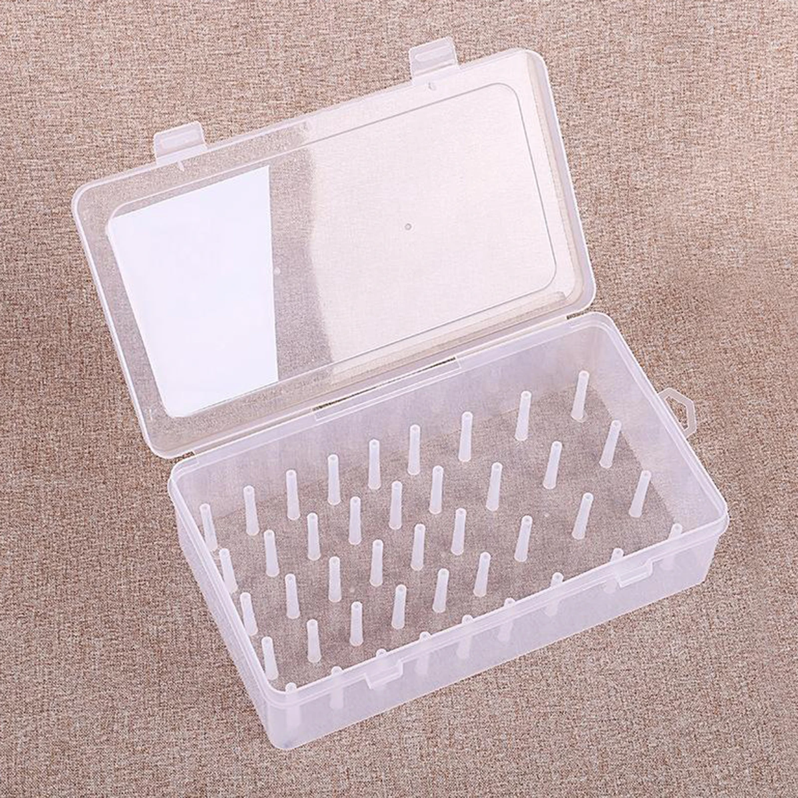 24 Achsen 42 Achsen Leere Nähgarn Aufbewahrungsbox Stickgarn Organizer Nähen Handwerk Spulen mit Tabletts Stange Staubdichter Behälter