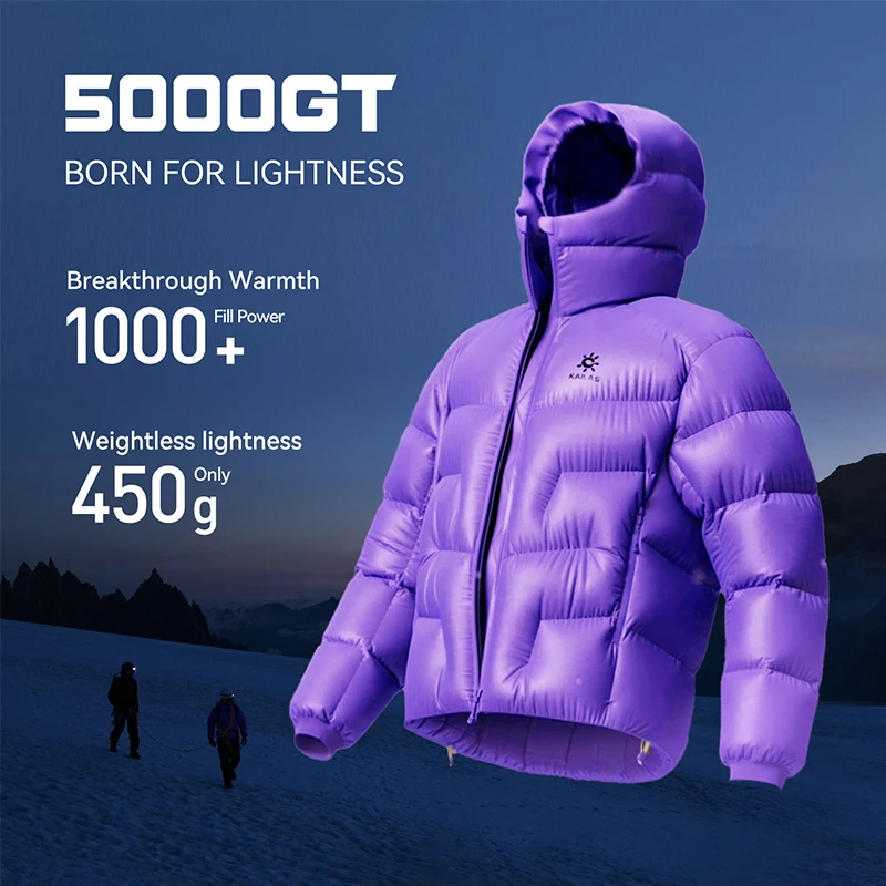 KAILAS 5000GT Unisex Down Jacket 1000FP Water-repellent Goose Down Convenient Storage and Lightweight  KG2533115