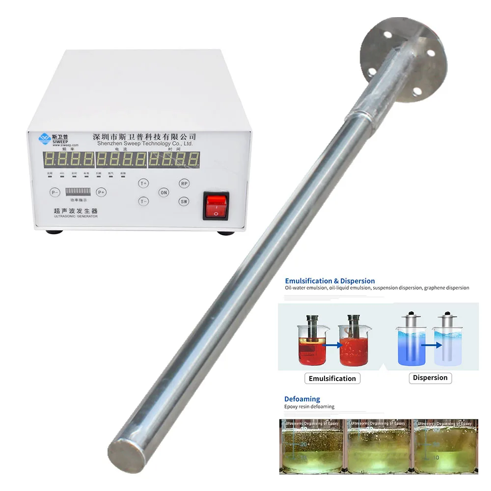 40KHz Industrial Ultrasonic Cleaner Transducer Rod Oil Emulsifier Ultrasound Defoaming Vibration Probe Graphene Nano Dispersion