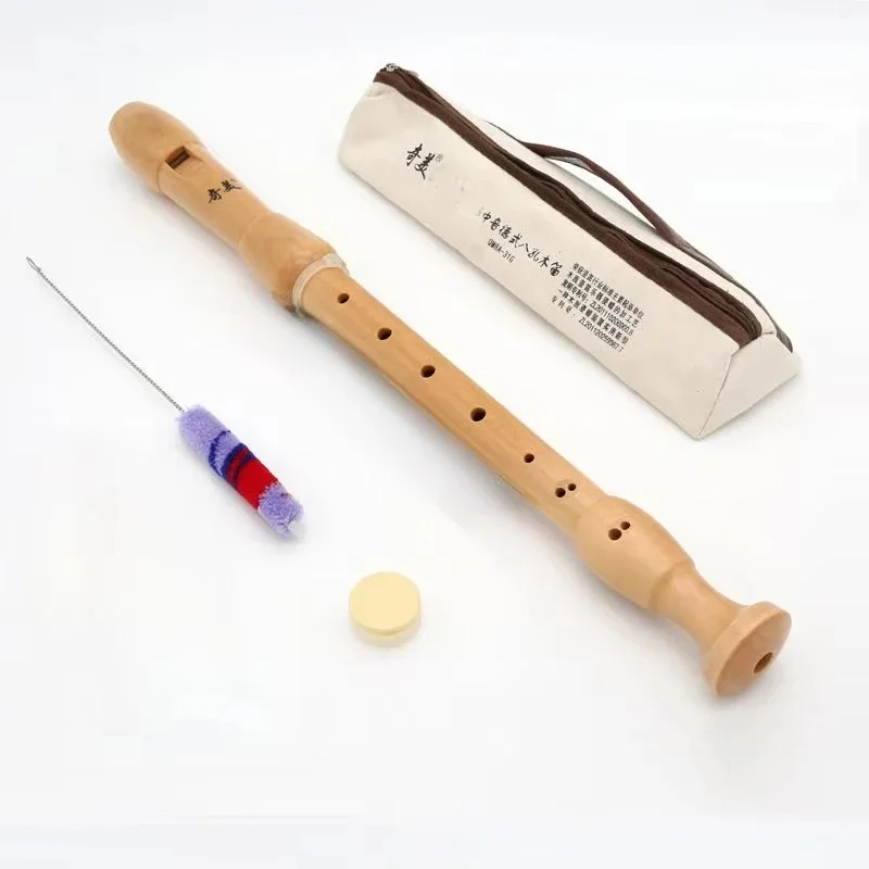 Qimei 8 trous Alto enregistreur Instruments de musique flûte en bois d'érable Style allemand Style anglais clarinette Alto QM8A-30B 31G