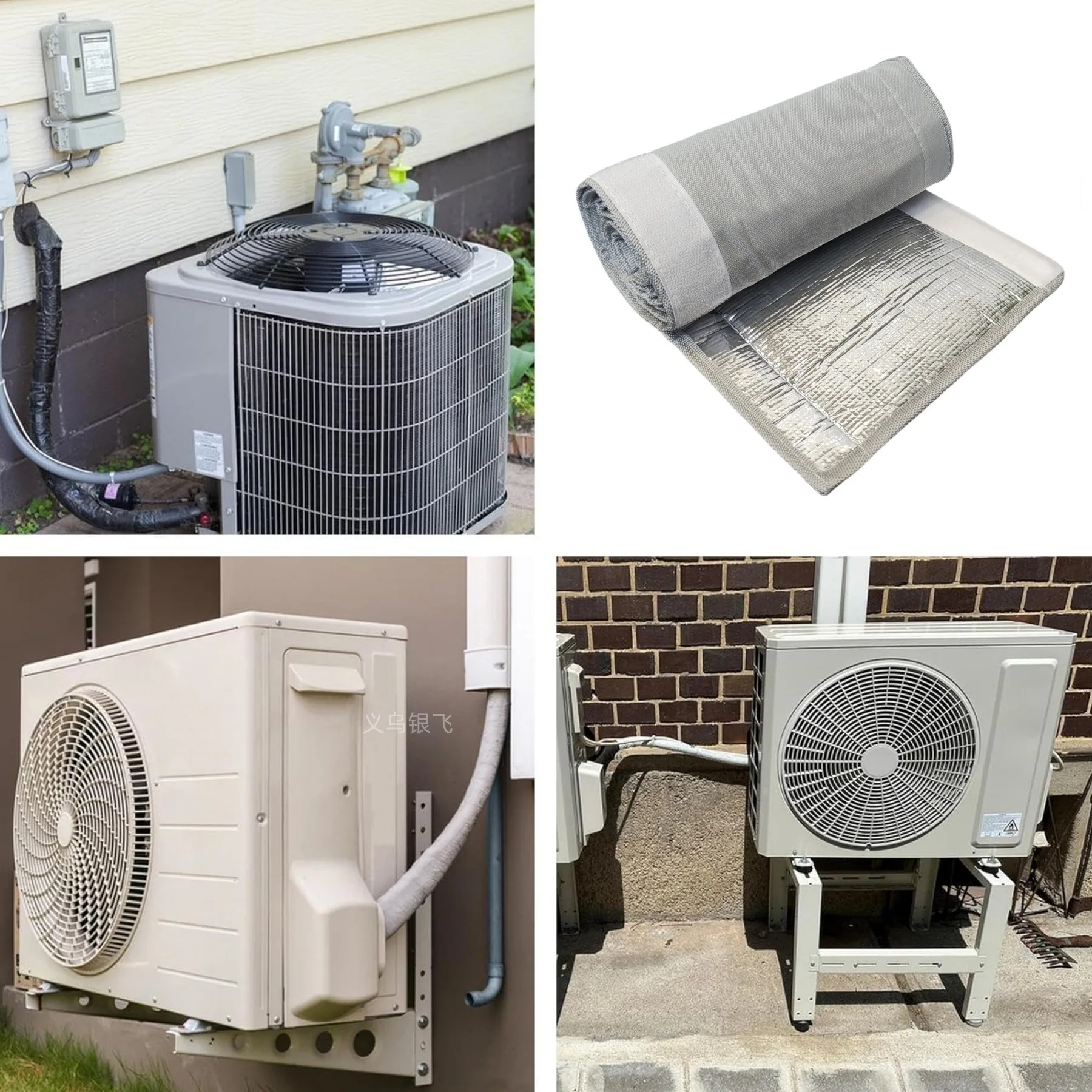 Outdoor Air Conditioning Duct Insulation Sleeve Waterproof High Temperature Resistant Hvac Copper Pipe Heat Insulation Protectiv
