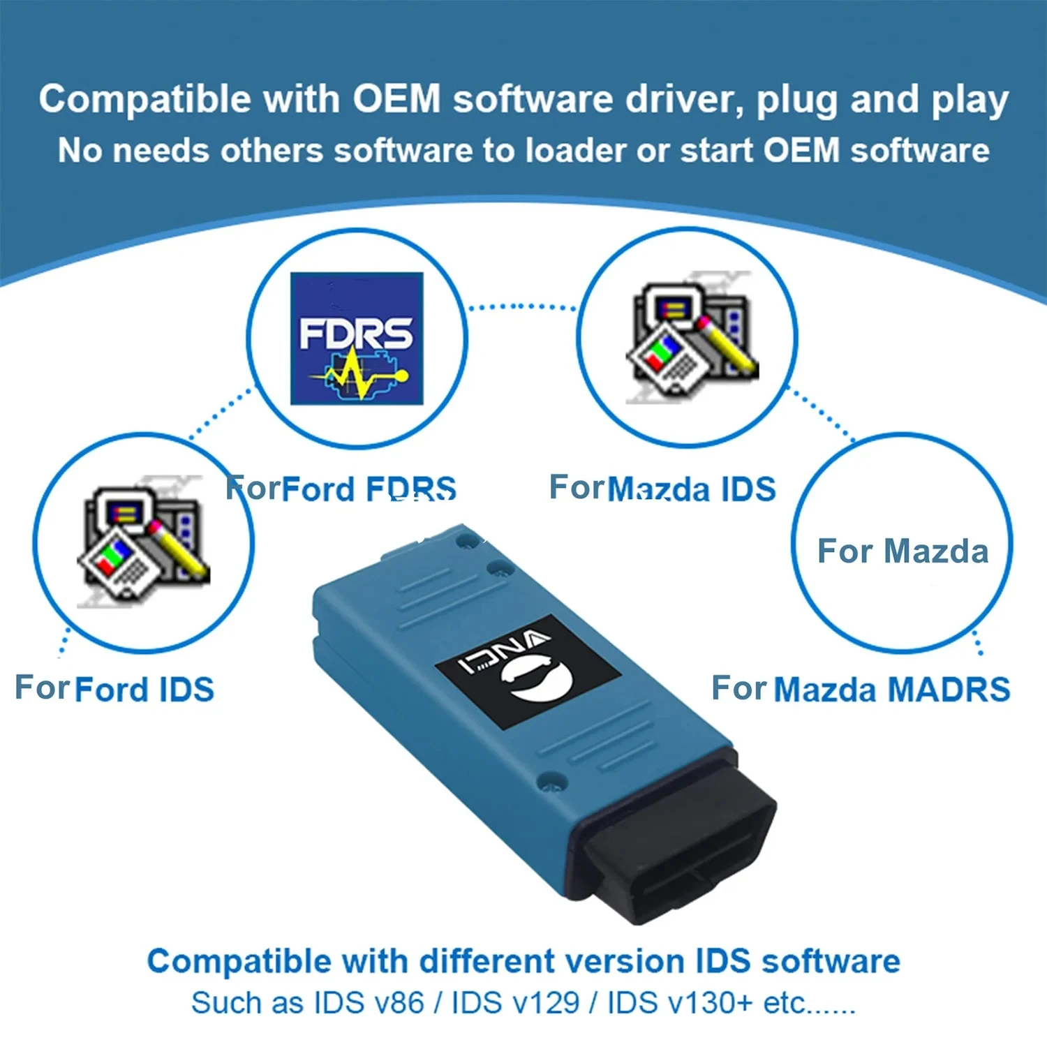 VNCI VCM3 Car Diagnostic Scanner for Ford Mazda Support CAN FD DoIP CAN BUS Compatible with Ford Mazda Original Software Driver