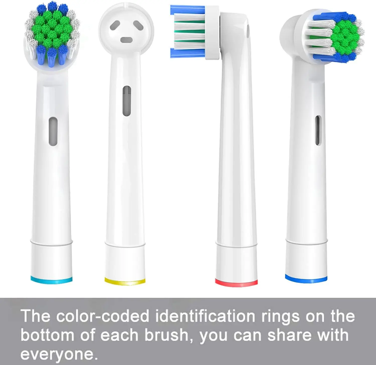 Têtes de brosse à dents de rechange, compatibles avec Oral-B Braun, électrique professionnelle, 4 pièces