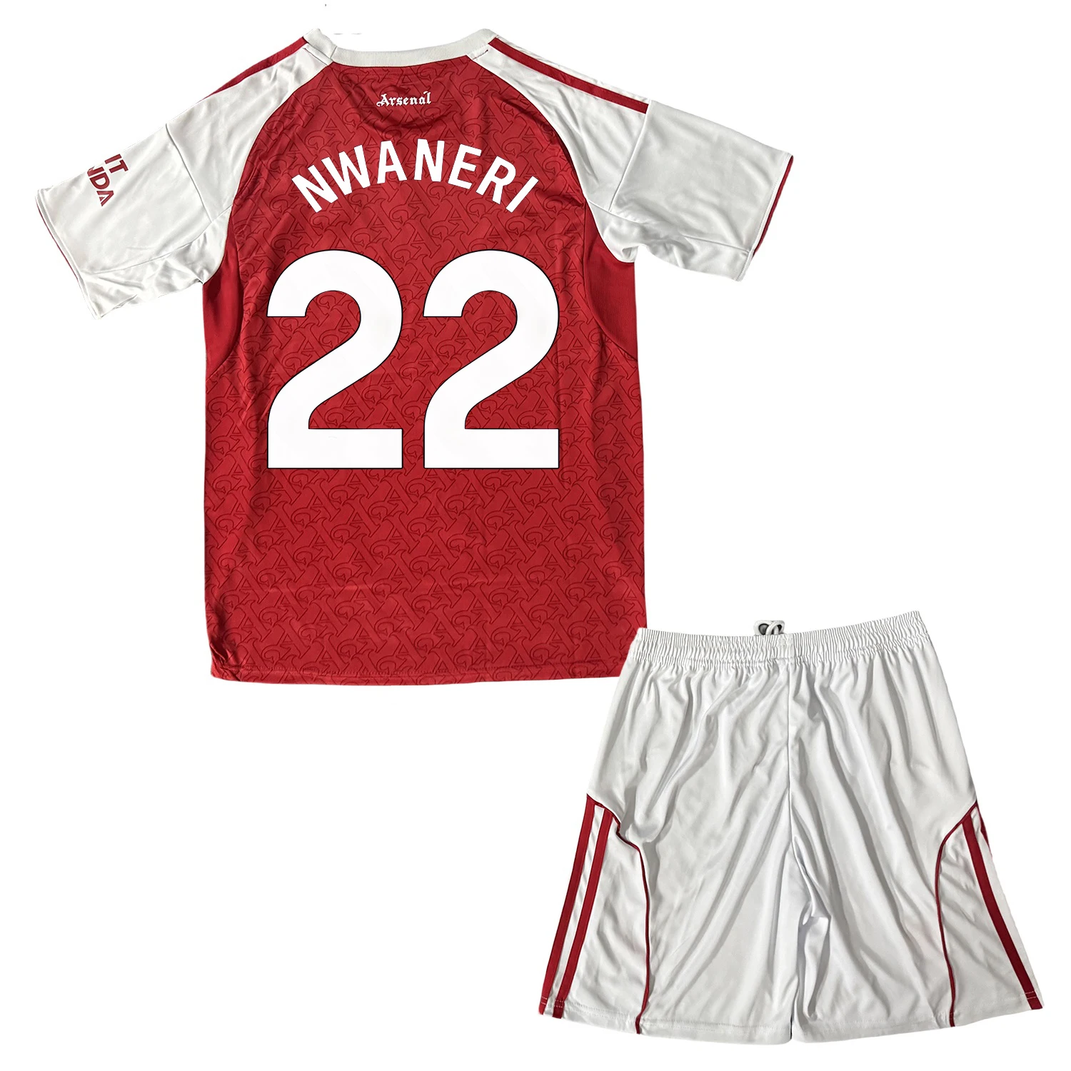 

25-26 Mens/Kids New Activewear ARS Soccer #22 Nwaneri Jerseys Fashion Sports T-Shirt Red