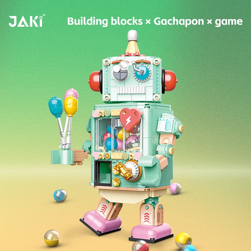 

JAKI Gachapon Robot Building Block Set Educational Assembly Toys Children Girl Birthday Creativity Gift 2025 New Year Gift