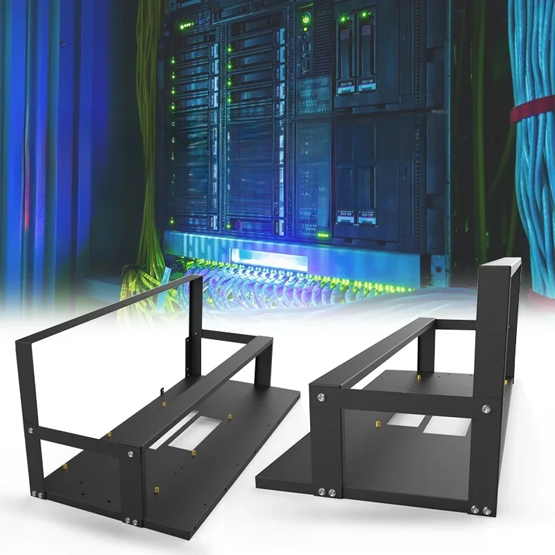 Obudowa górnicza stojak na płytę główną otwarta obudowa do sprzętu górniczego ETH/ETC/ZEC eter akcesoria narzędzia do 8 GPU Rack tylko GK99 — zdjęcie 2