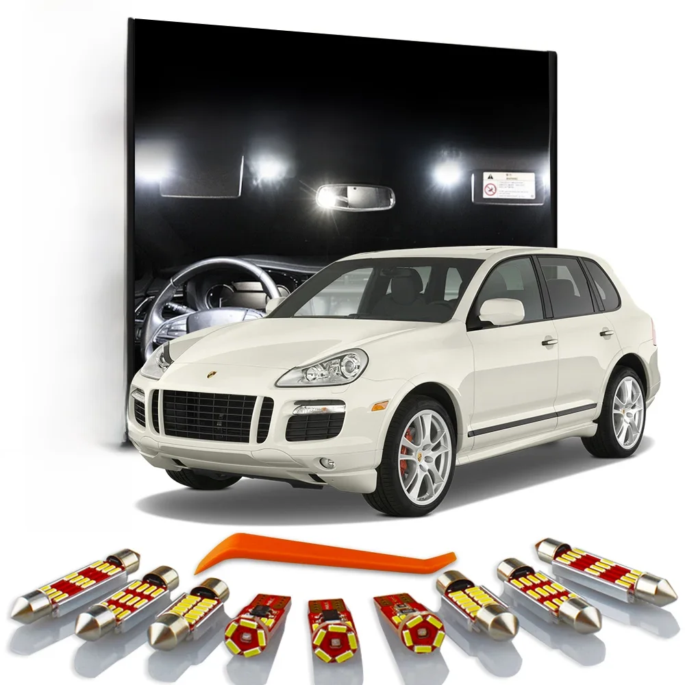 MDNG Dla Porsche Cayenne 9PA 955 957 92A 958 GTS 2002-2016 2017 2018 Lampa samochodowa LED Wewnętrzna kopuła Mapa Zestaw świateł Samochodowe żarówki LED — zdjęcie 2