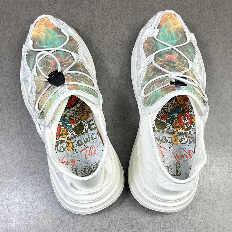 

Junyu 2025: новая летняя дышащая обувь, универсальная белая уличная модная обувь для спорта и отдыха