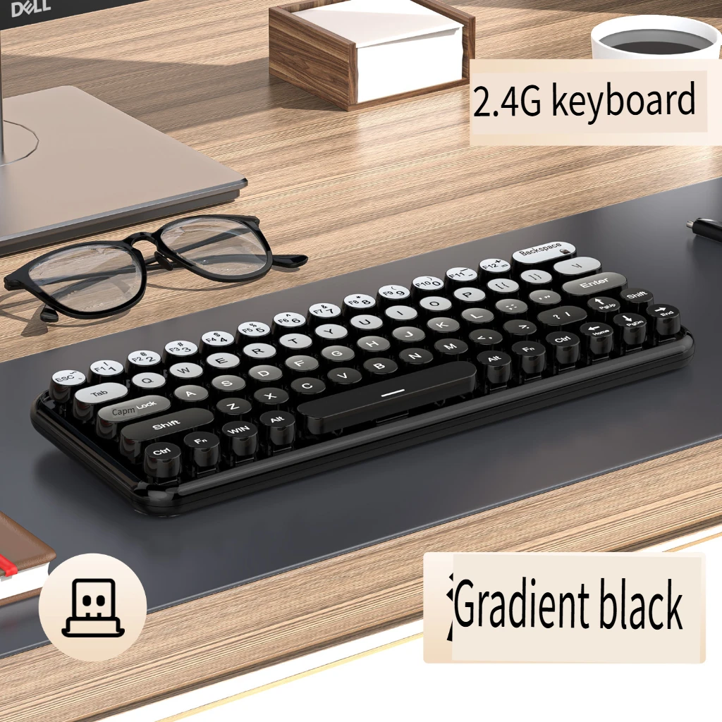 

Wireless Keyboard Mouse Combo MK260 2.4G USB Punk Keycaps Gradient Color Ergonomic Silent Office Gaming Laptop PC Accessory