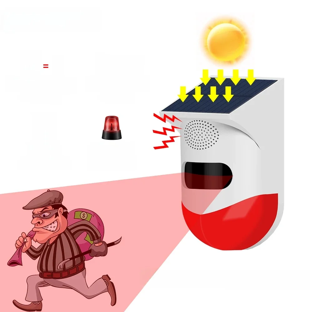 Zewnętrzny słoneczny Alarm podczerwieni inteligentne WiFi syrena wodoodporna bezprzewodowa 433MHz antywłamywacz czujnik stroboskopowy wiele wersji dostępnych — 2